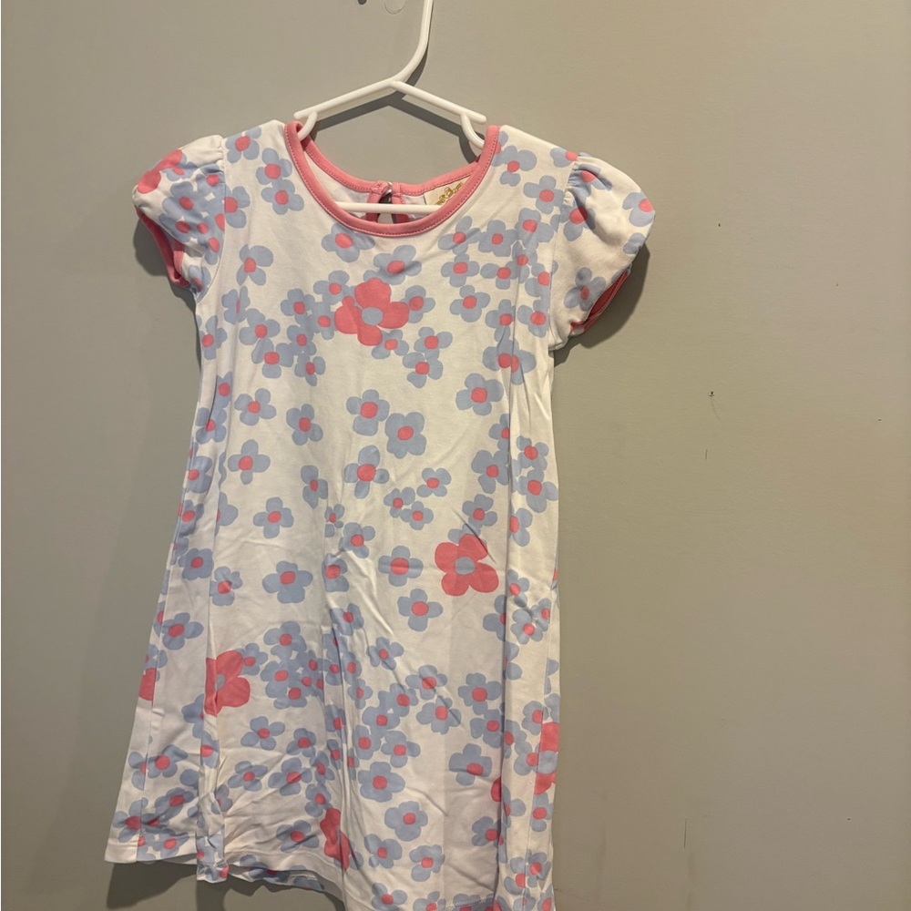 Floral Polly play Beaufort bonnet - Pink and Blue